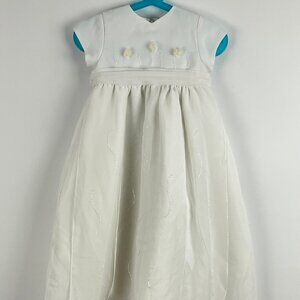 Sarah Louise Baby Formal Dress Size 6 Mths White Fit Flare Polyester Nylon